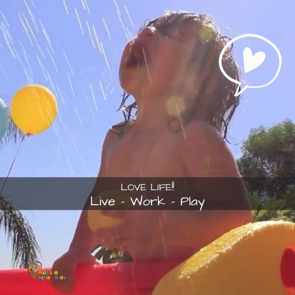 Aussie Action Kids Playgym with Sprinkler Bar - Love Life